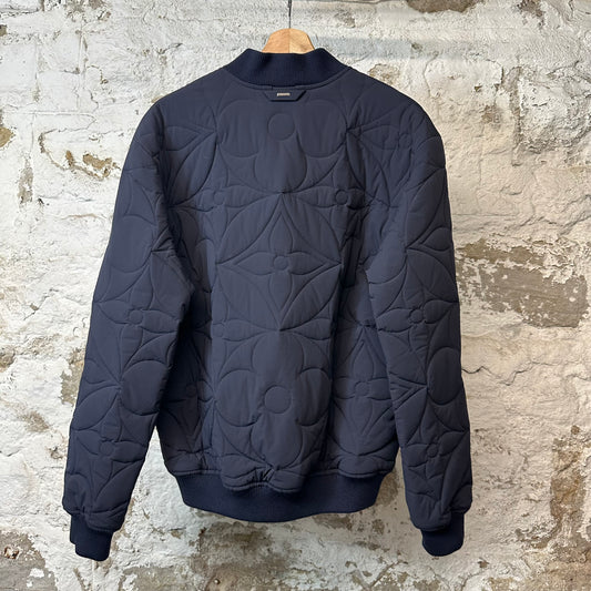 Louis Vuitton Quilted Monogram Puffer Jacket Navy Sz M (48) DS