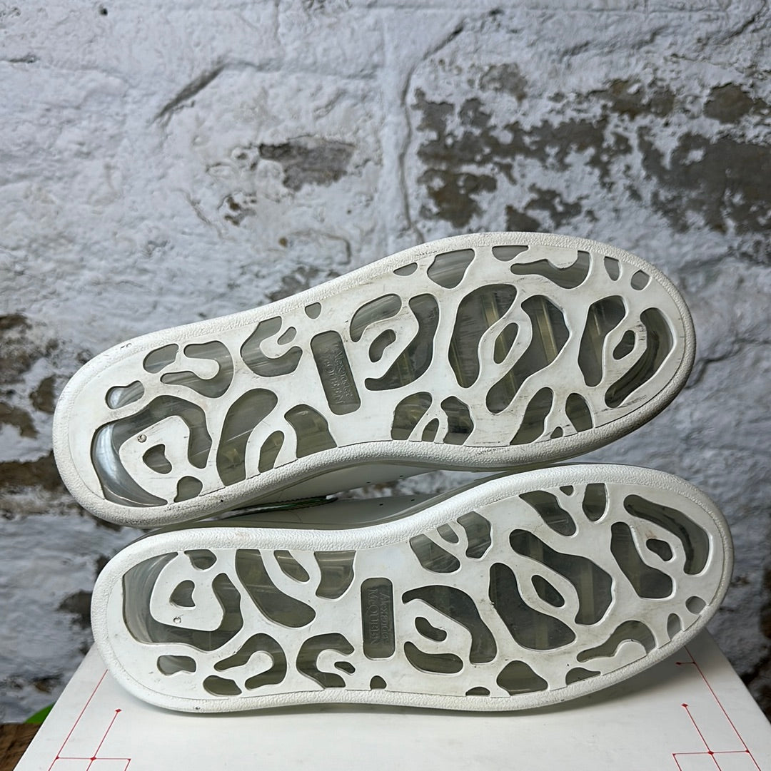 Alexander Mcqueen Iridescent Tab White Sneaker Sz 7 (40)