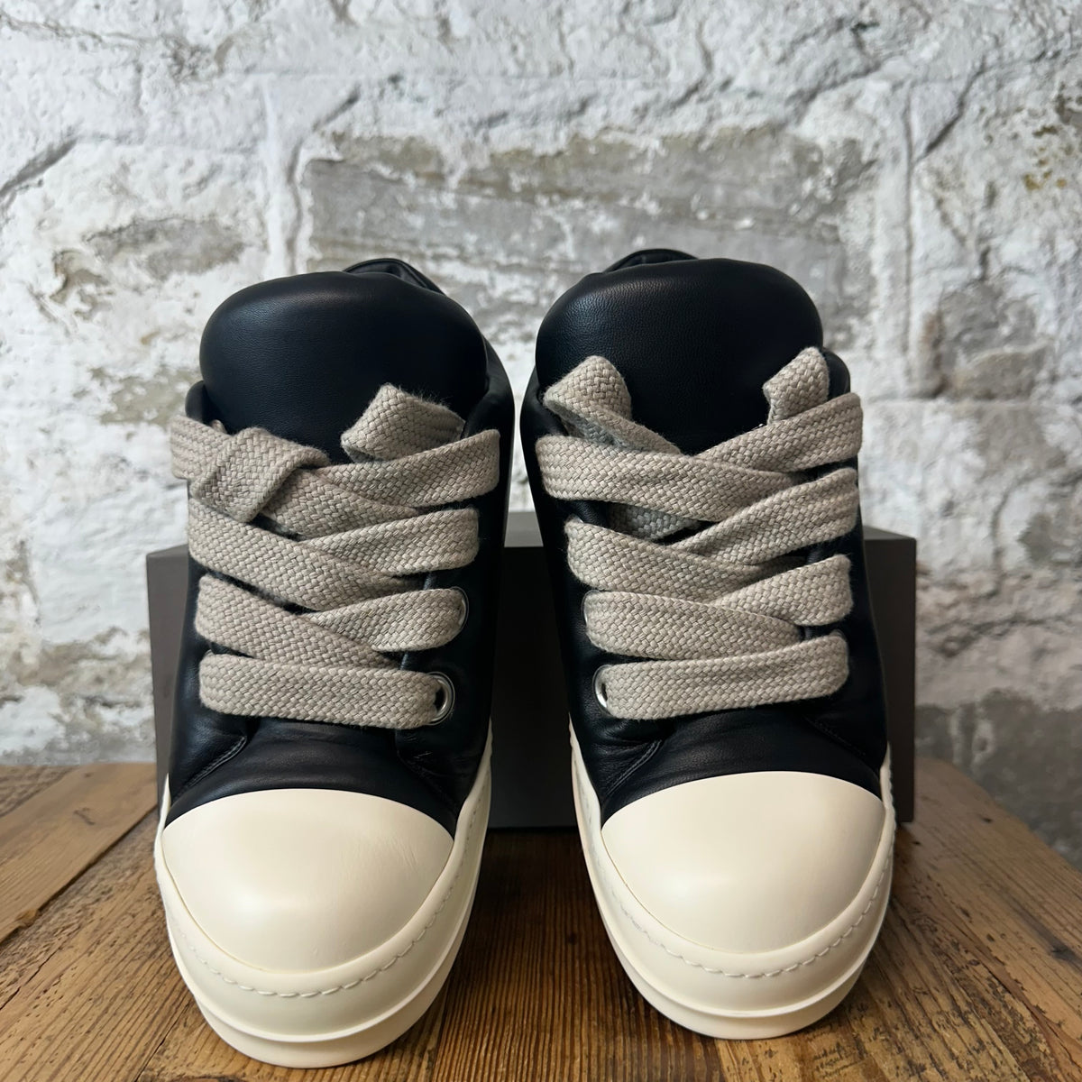 Rick Owens Jumbo Lace Padded Black Milk Sneaker Sz 11 (44)