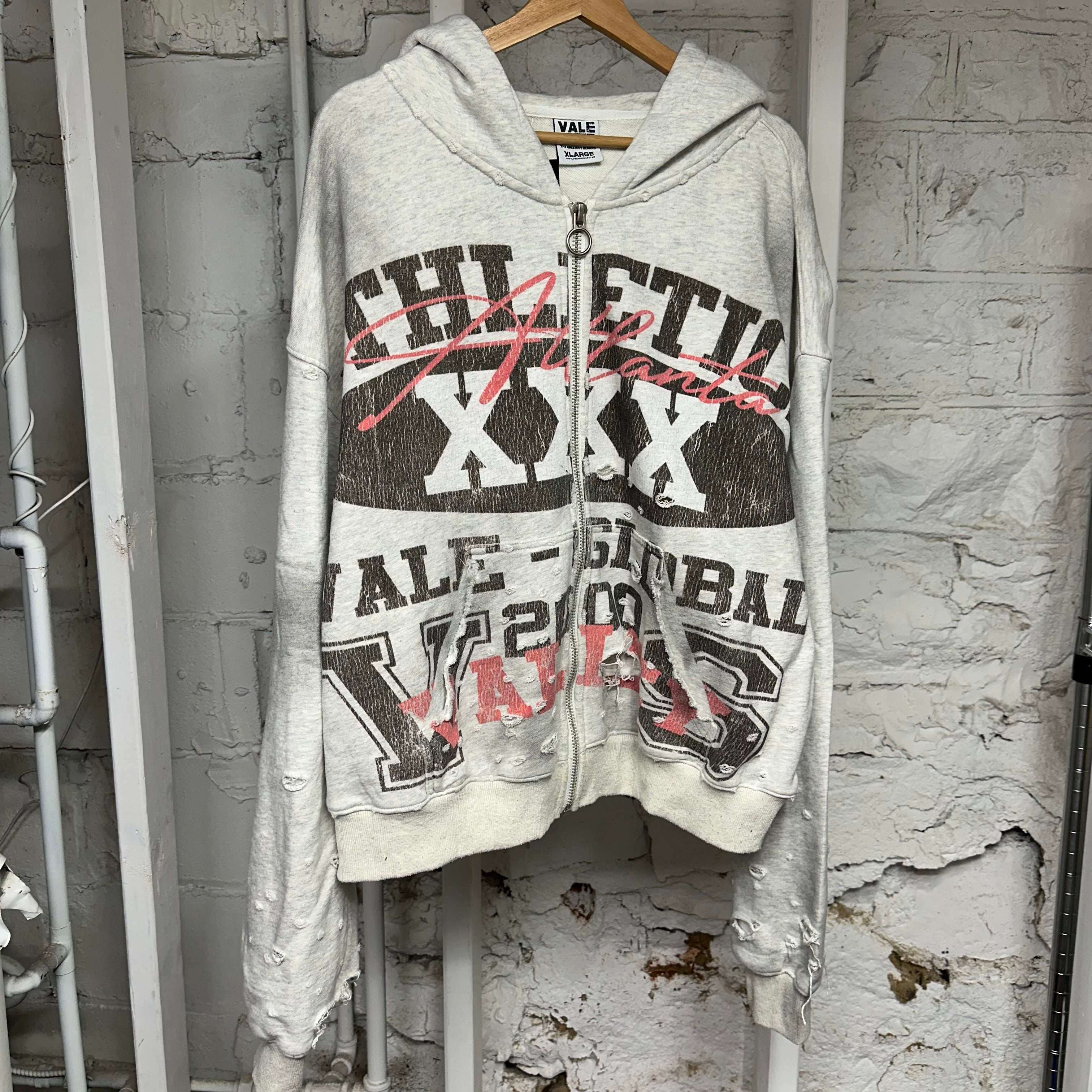 Vale Destroyer Grey Zip Up Hoodie Sz XL