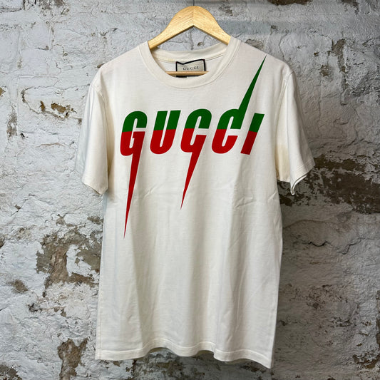 Gucci Green Red Flash Logo T-shirt White Sz XS