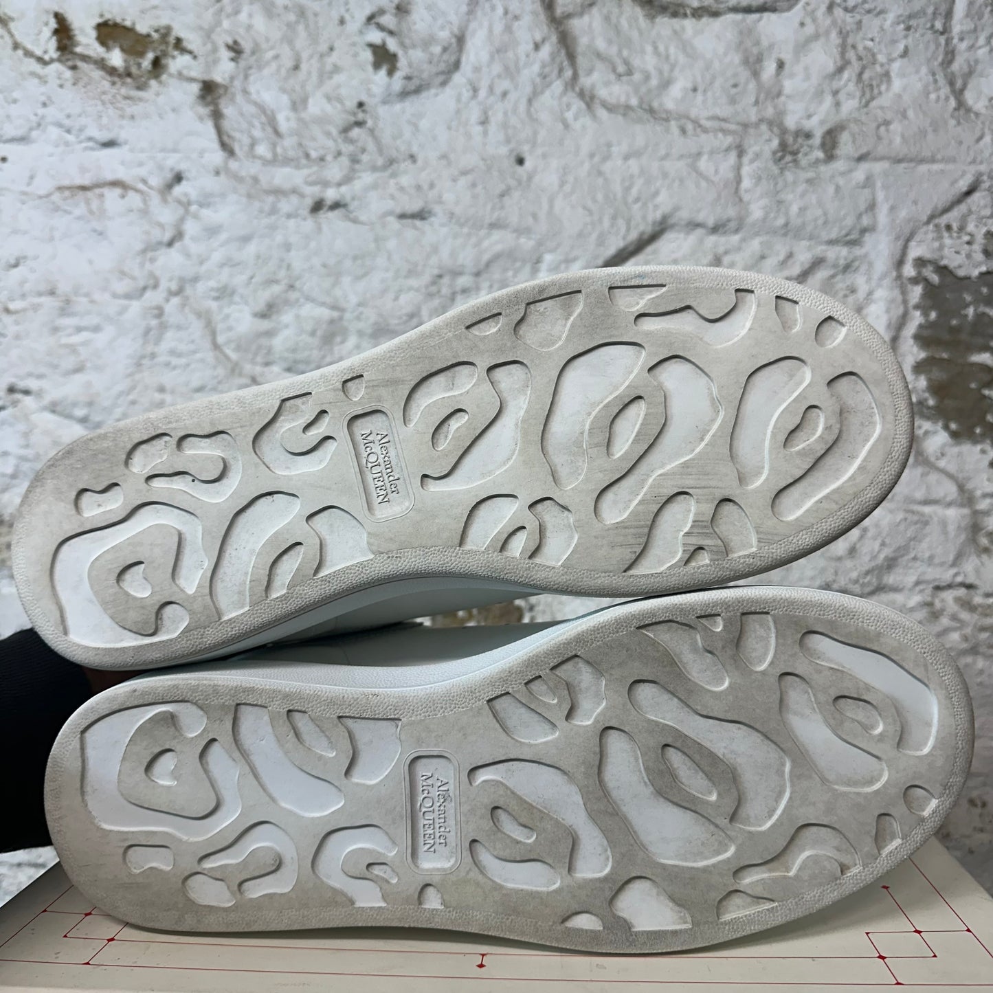 Alexander Mcqueen Blue Gray Suede White Sneaker Sz 12 (45)