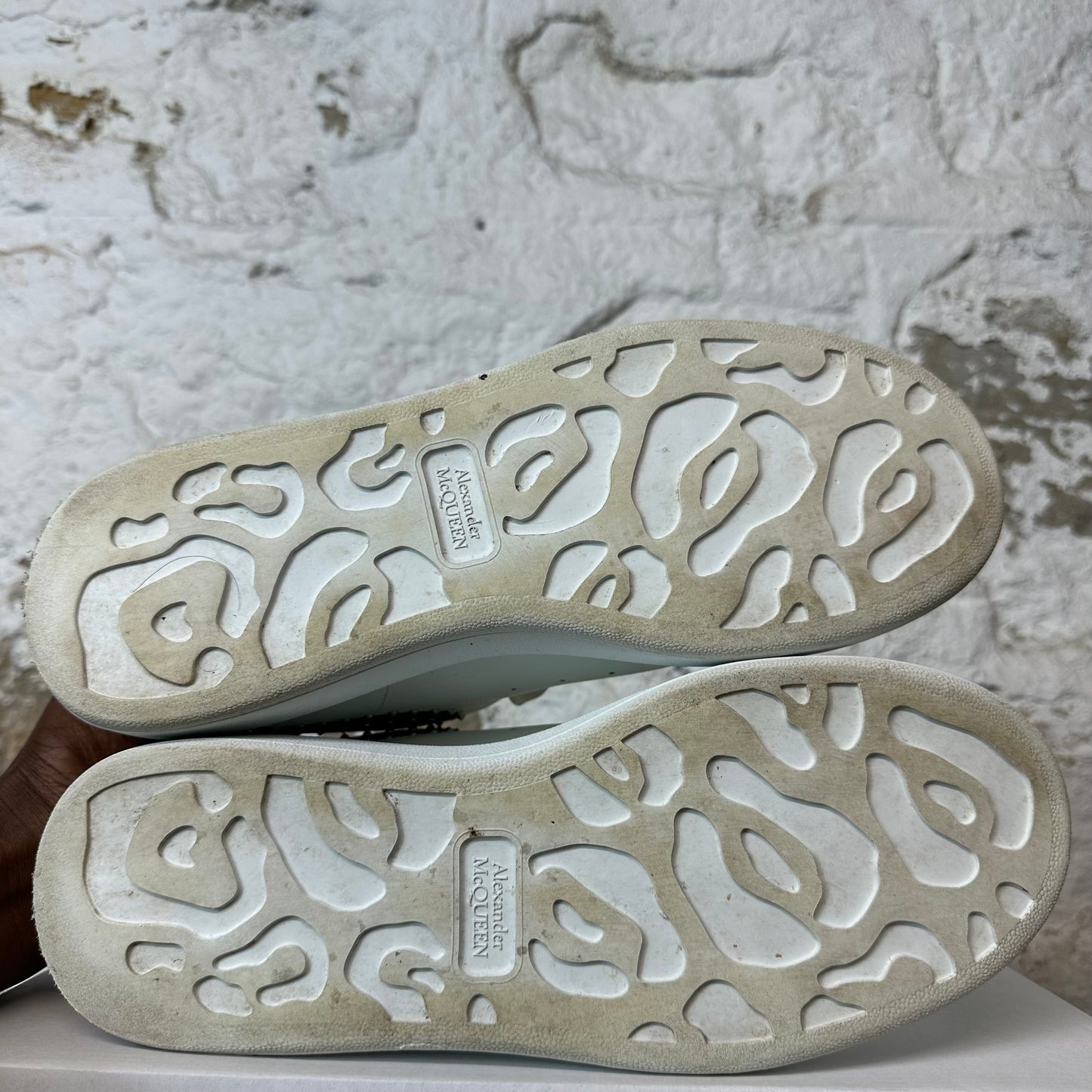 Alexander Mcqueeb Black Tab Stud White Sneaker Sz 8 (41)