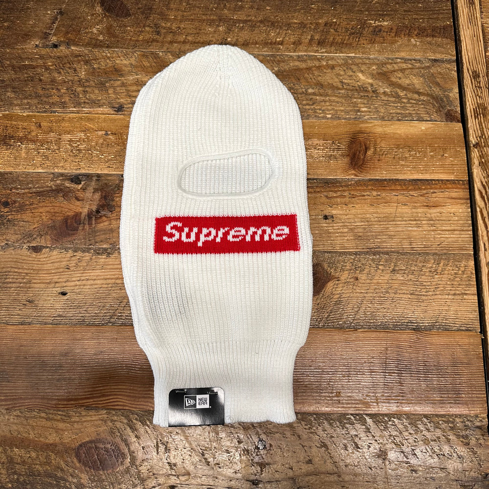 Supreme New Era Box Logo White Balaclava DS