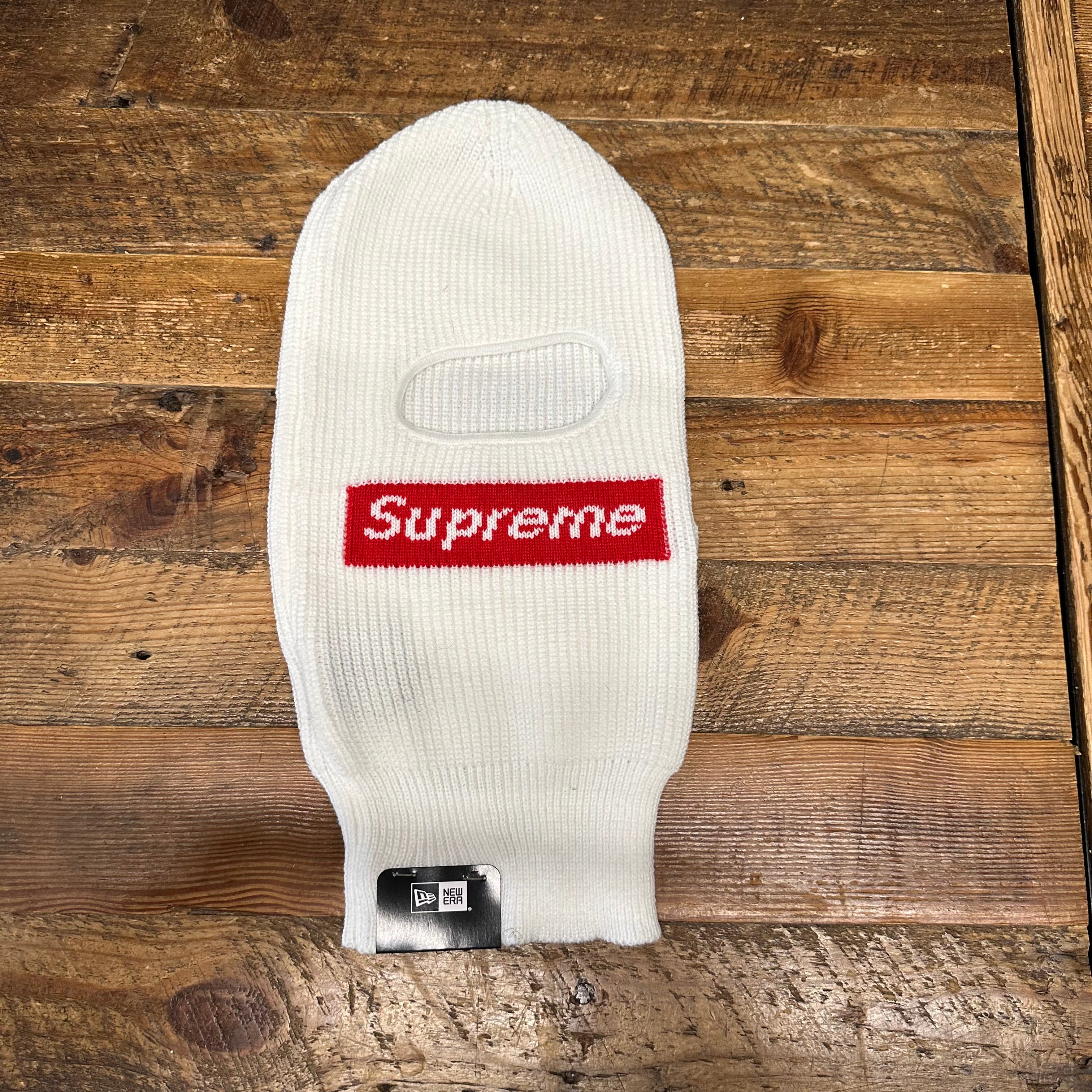 Supreme New Era Box Logo White Balaclava DS