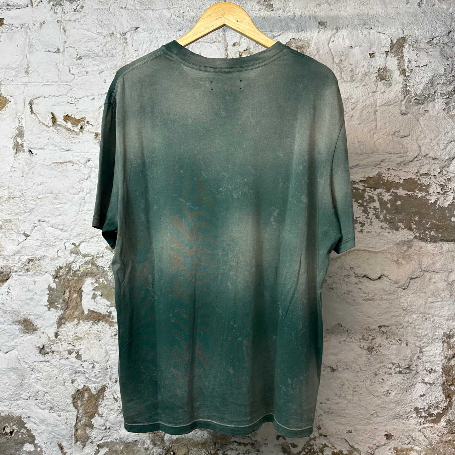 Amiri White Spell Tiger T-shirt Green Dyed Sz L