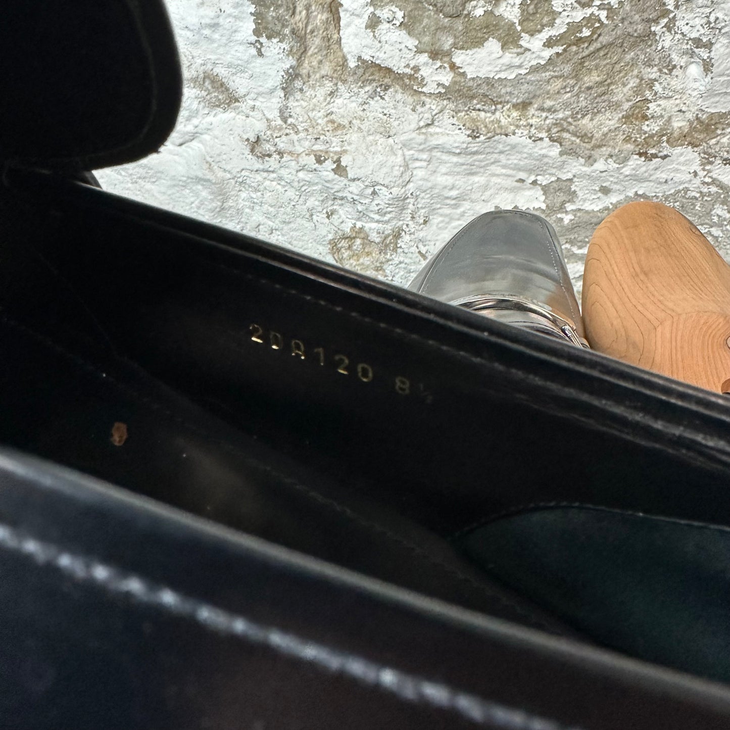 Prada Black Lether Slip On Loafers Sz 8.5