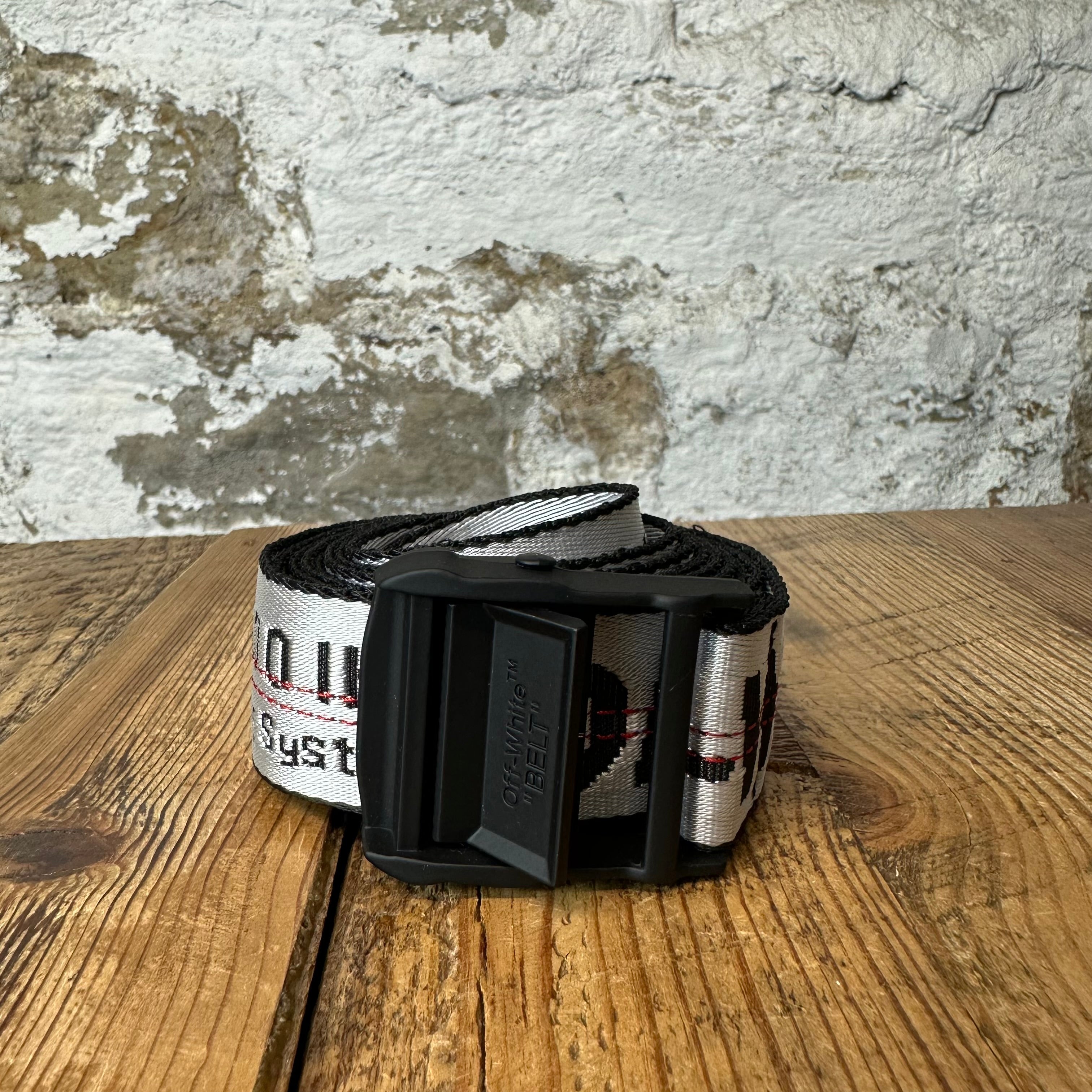 Off-White Black Silver Industrial Belt