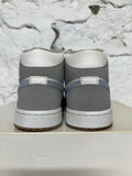 Air Jordan 1 Mid Wolf Grey Aluminum Sz 10.5 (12W)