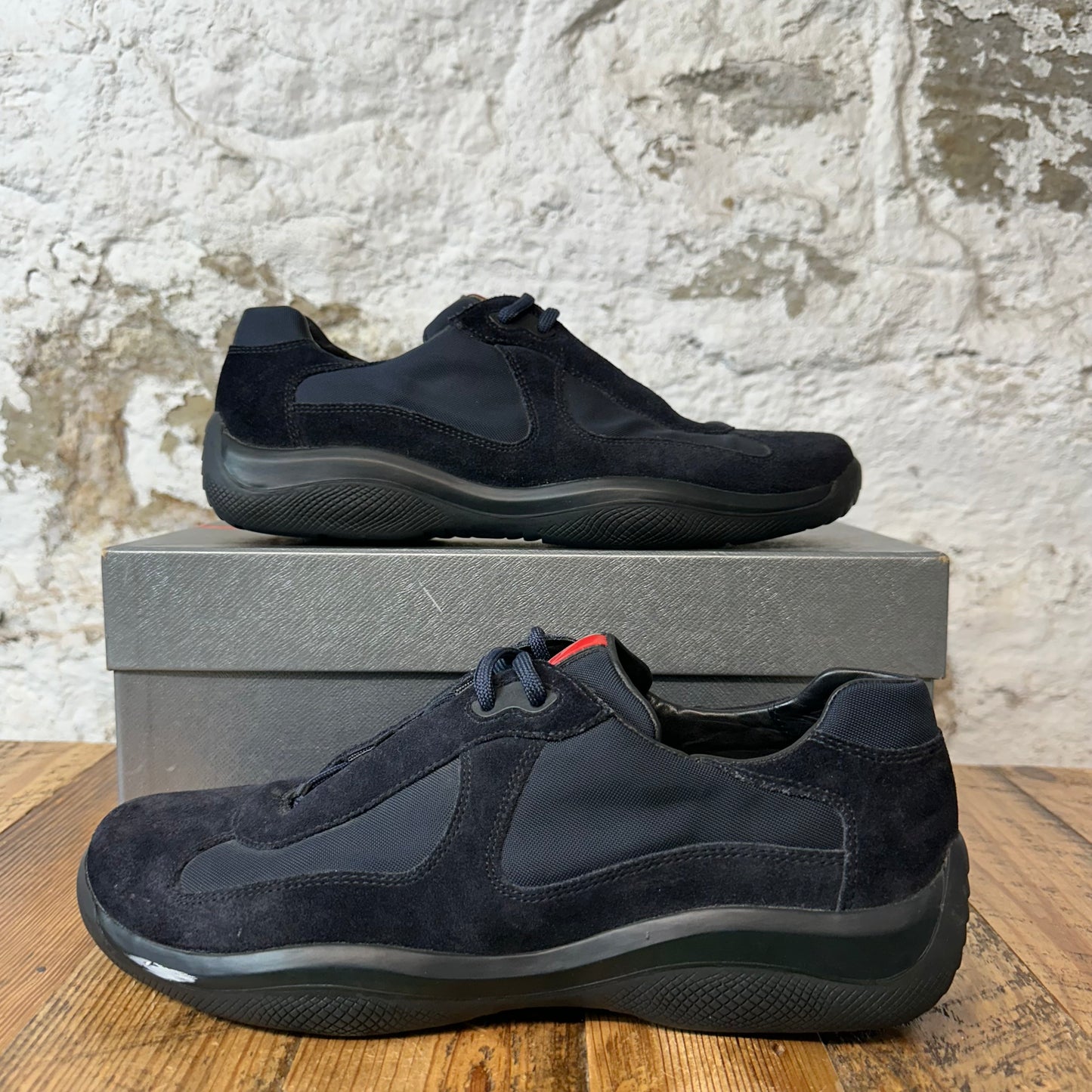 Prada Americas Cup Vintage Navy Blue Sz 8
