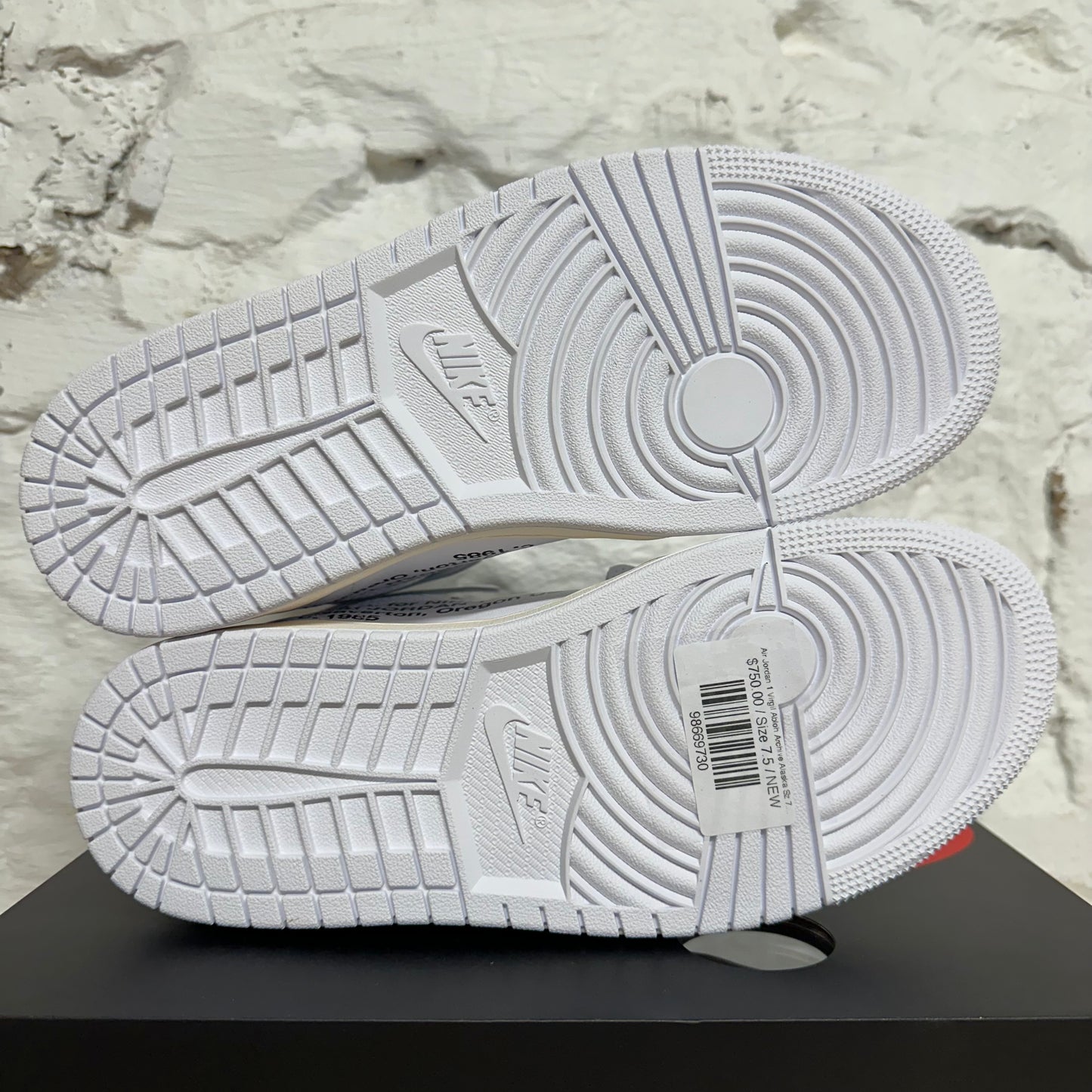 Air Jordan 1 High Virgil Abloh Archive Alaska Sz 7.5 DS