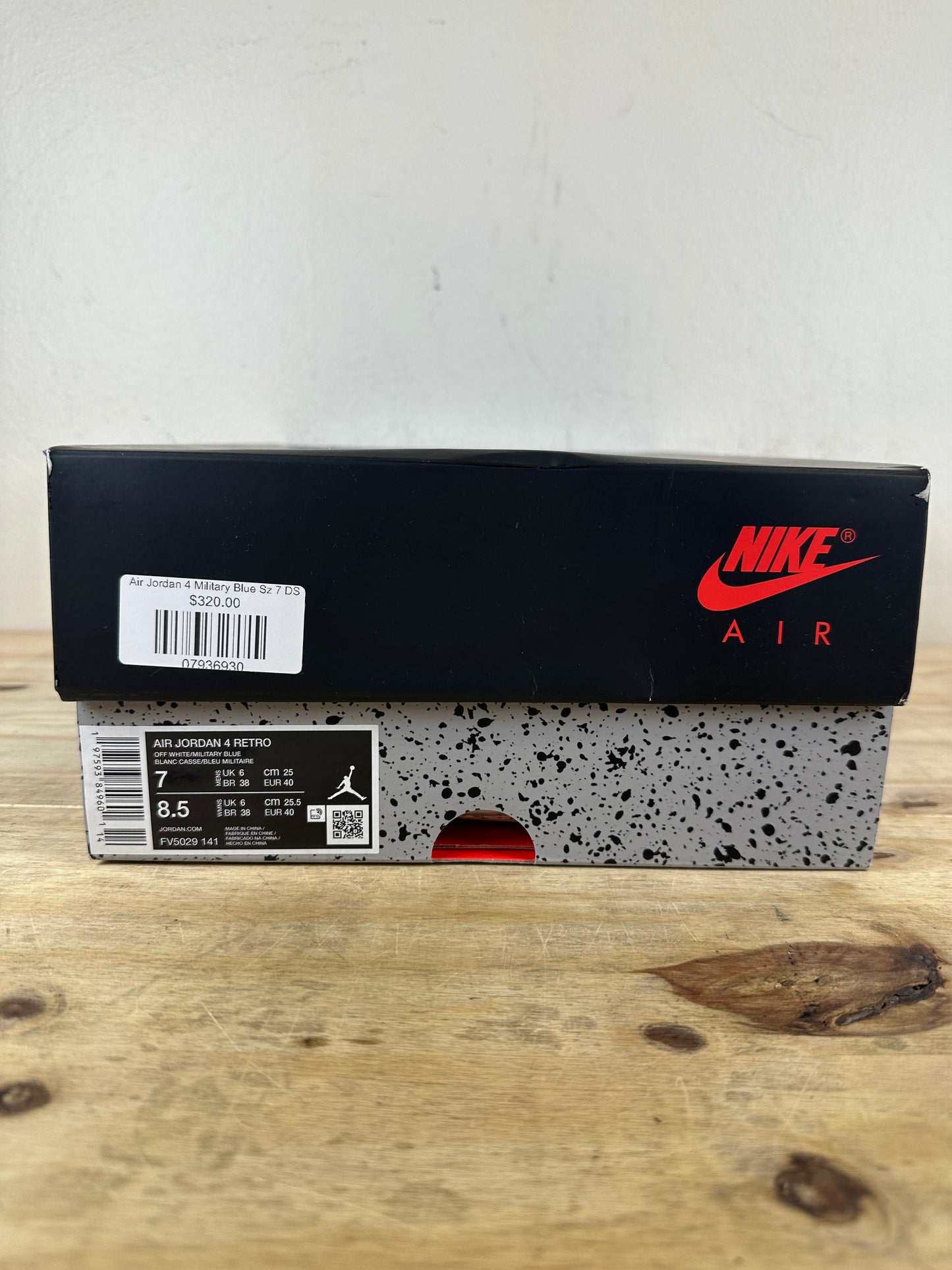 Air Jordan 4 Military Blue Sz 7 DS
