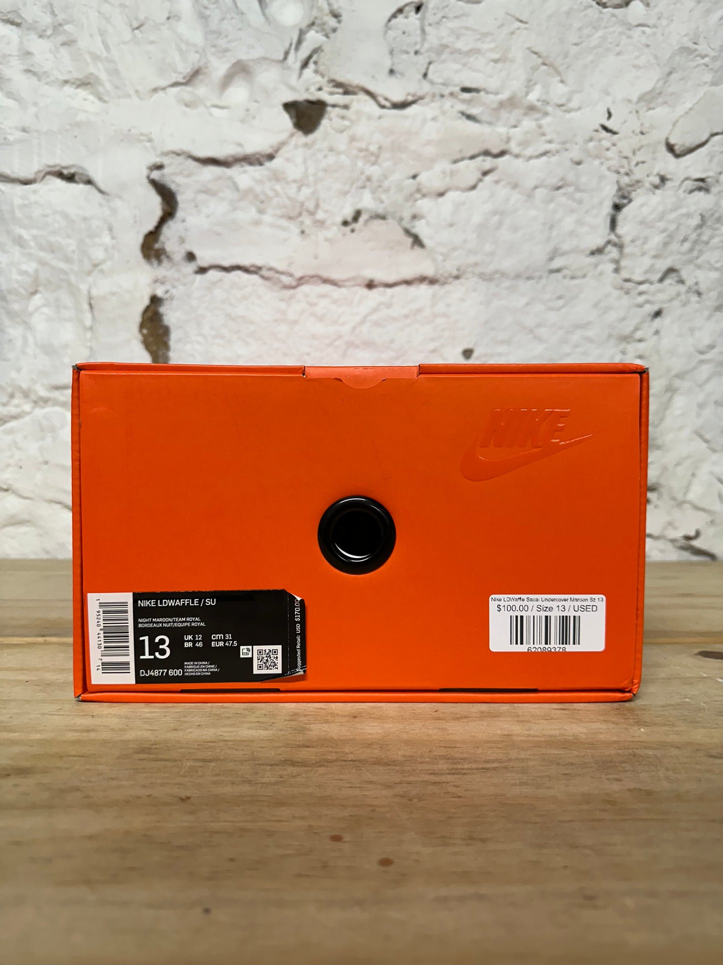 Nike LD Waffle Sacai Undercover Maroon Sz 13