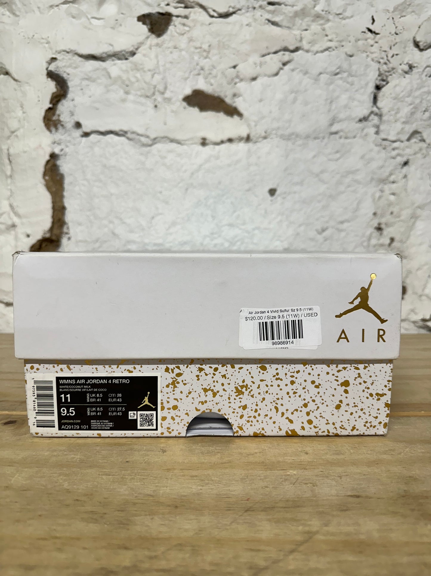 Air Jordan 4 Vivid Sulfur Sz 9.5 (11W)