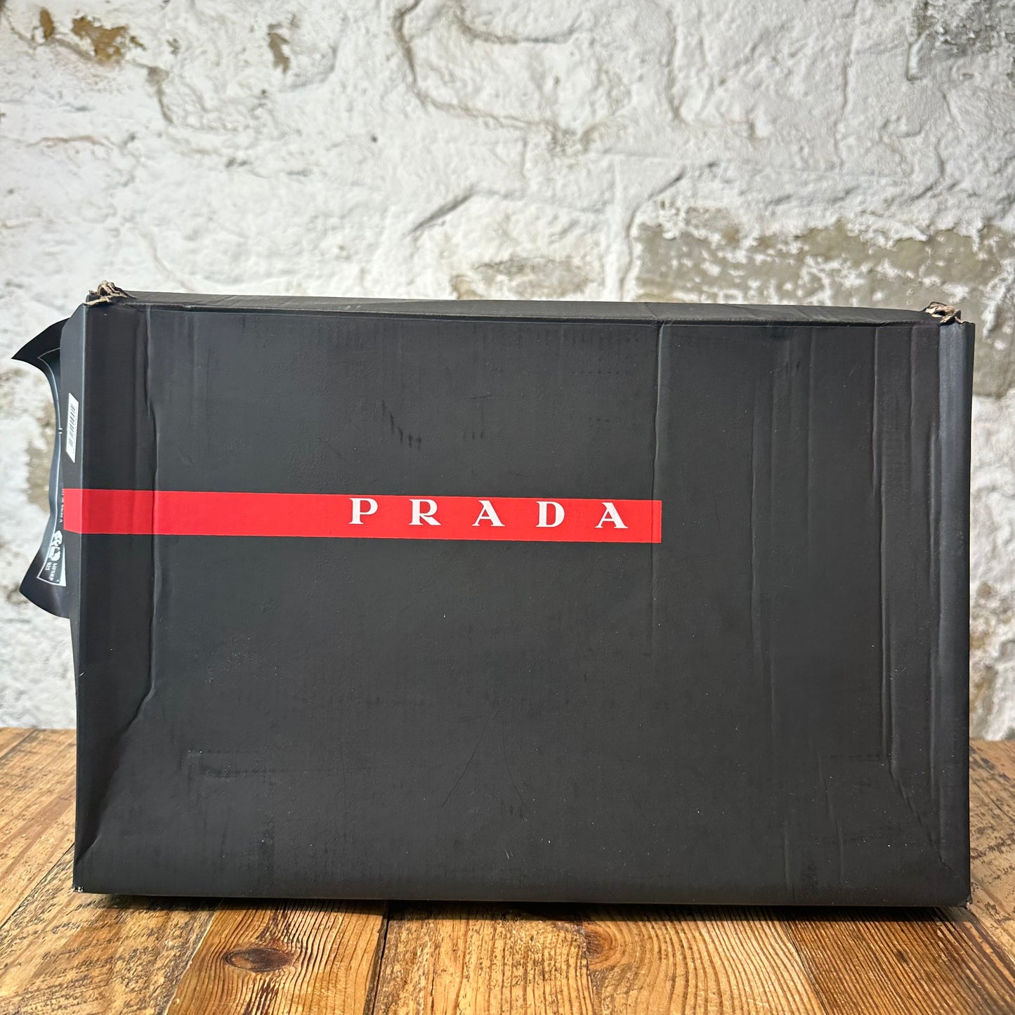 Prada Americas Cup White Leather Grey Sneaker Sz 9.5