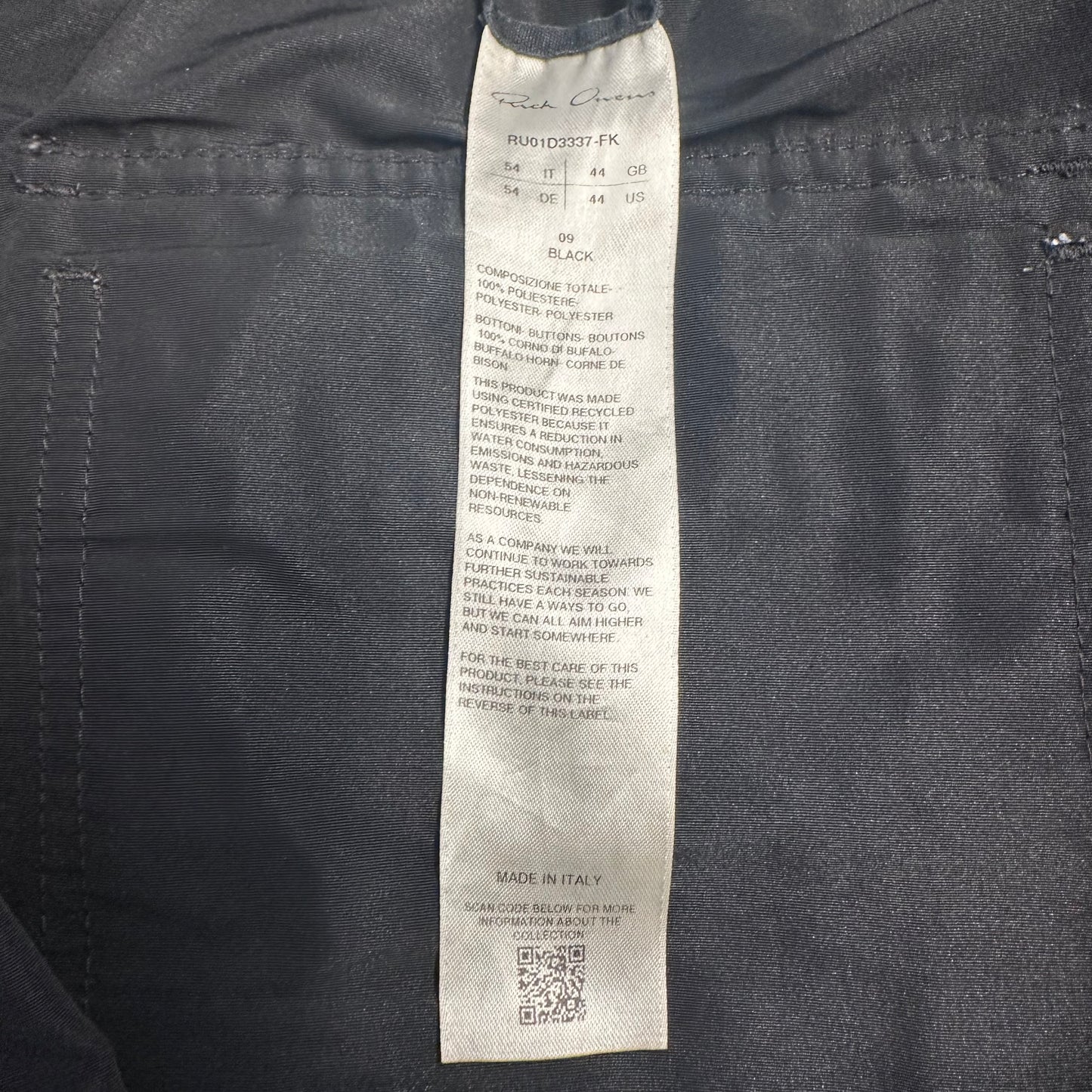 Rick Owens Lido Nylon Cargo Pants Sz L