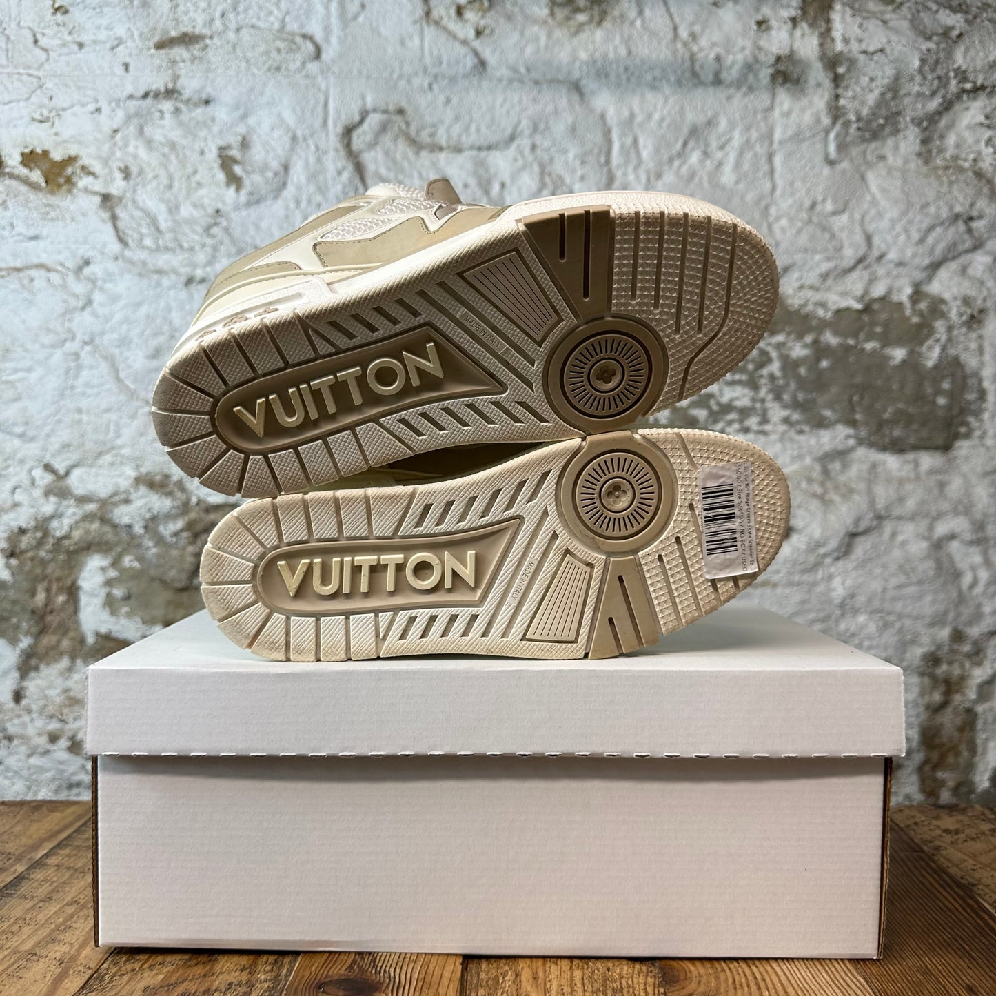 Louis Vuitton Beige Cream Skate Sneaker Sz 5.5 (4LV)