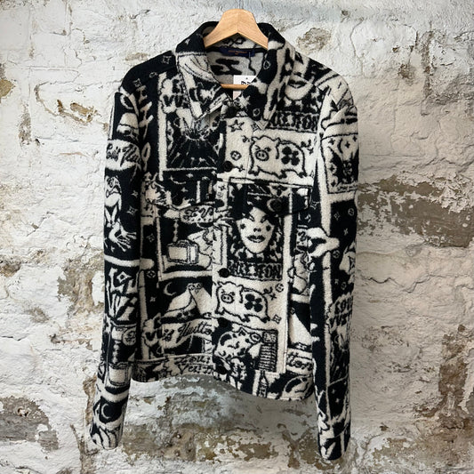 Louis Vuitton Comics Trucker Jacket Black White Sz L