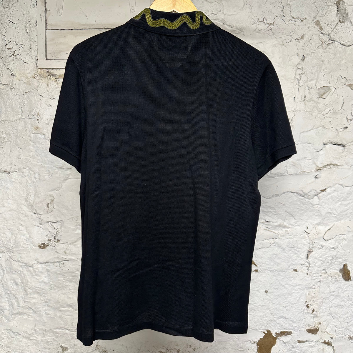 Gucci Snake Collar Black Polo Shirt Sz XL