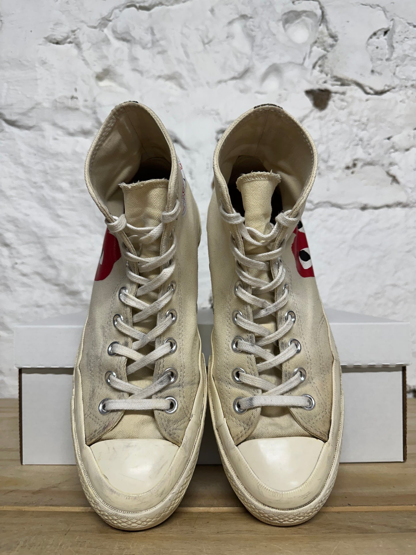 Converse CDG White Red Sz 8.5