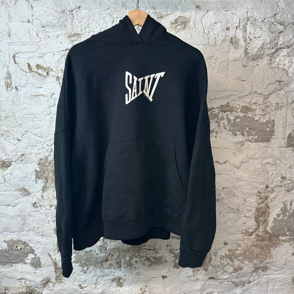 Saint Michael Center Logo Hoodie Black Sz L