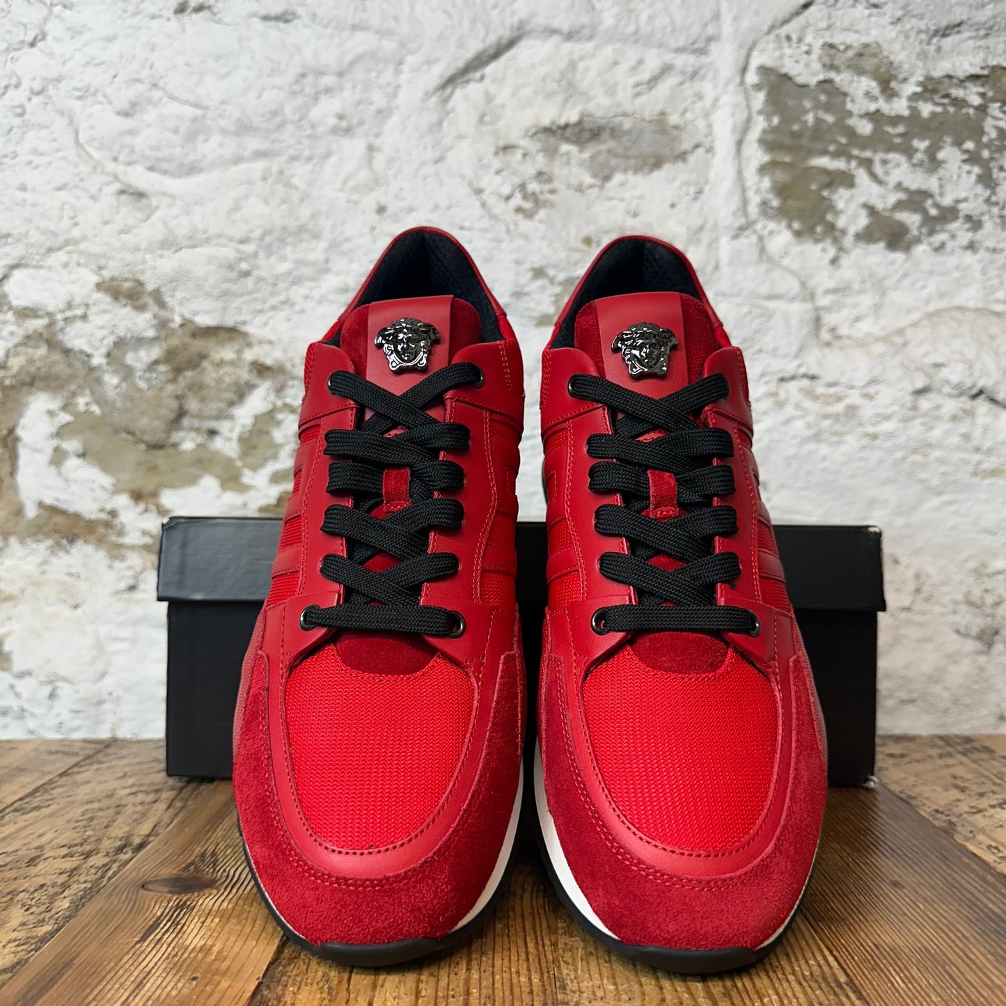 Versace Key Contrast Red White Black Sneaker Sz 11 (44)