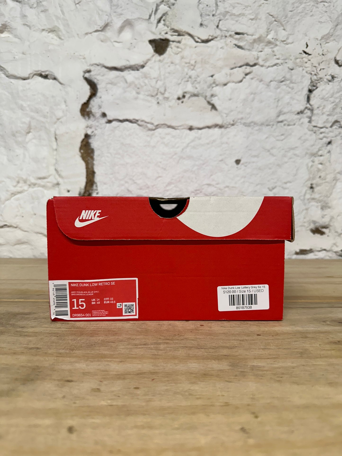 Nike Dunk Low Lottery Grey Sz 15