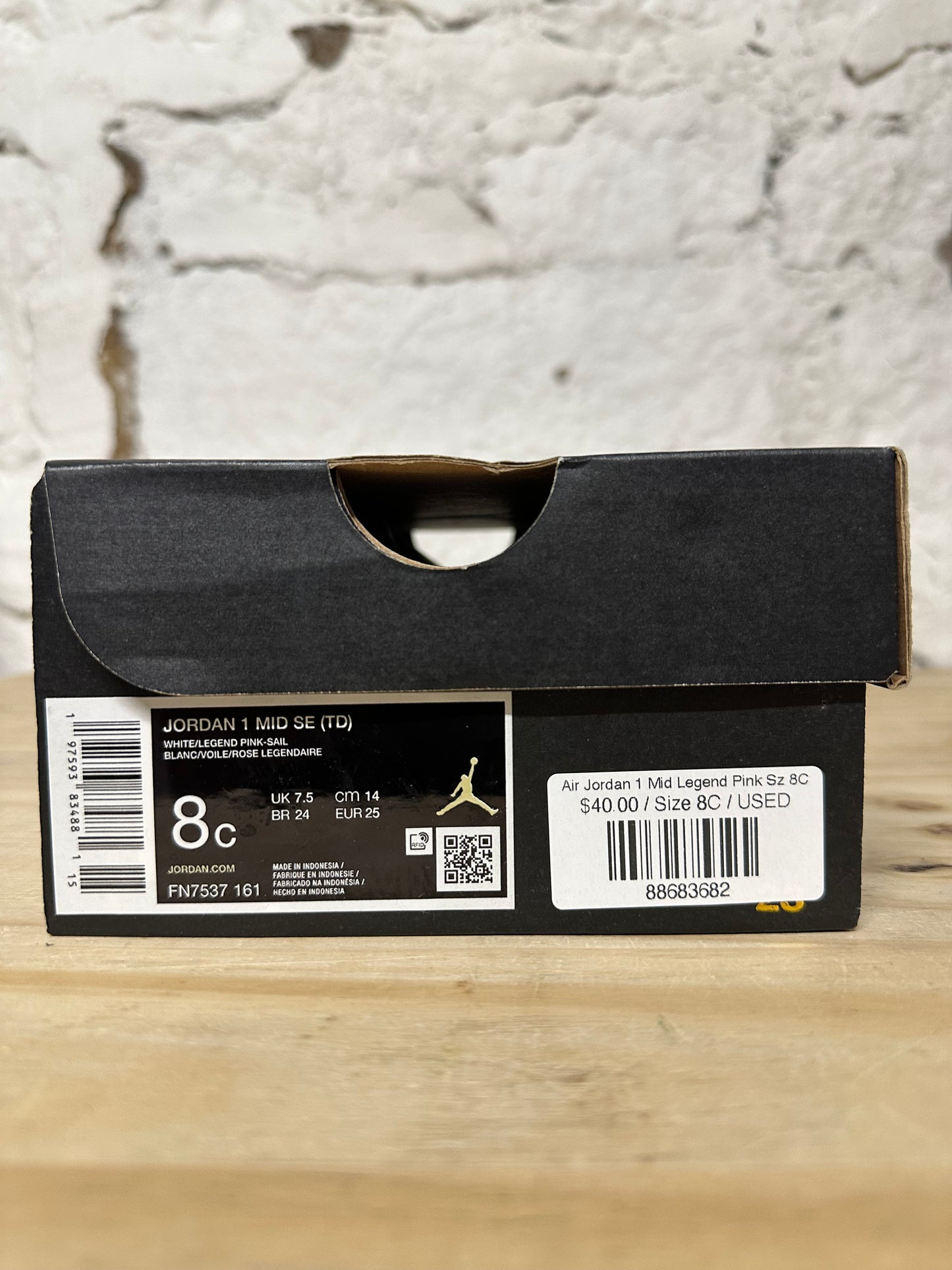 Air Jordan 1 Mid Legend Pink Sz 8C