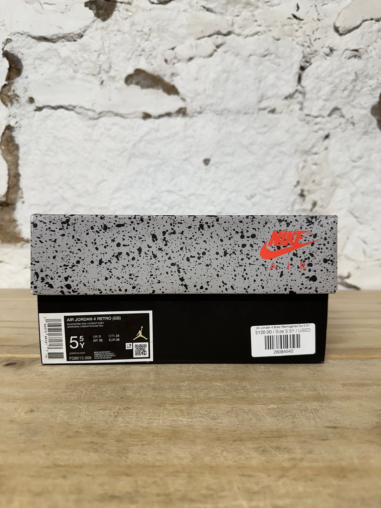 Air Jordan 4 Bred Reimagined Sz 5.5Y