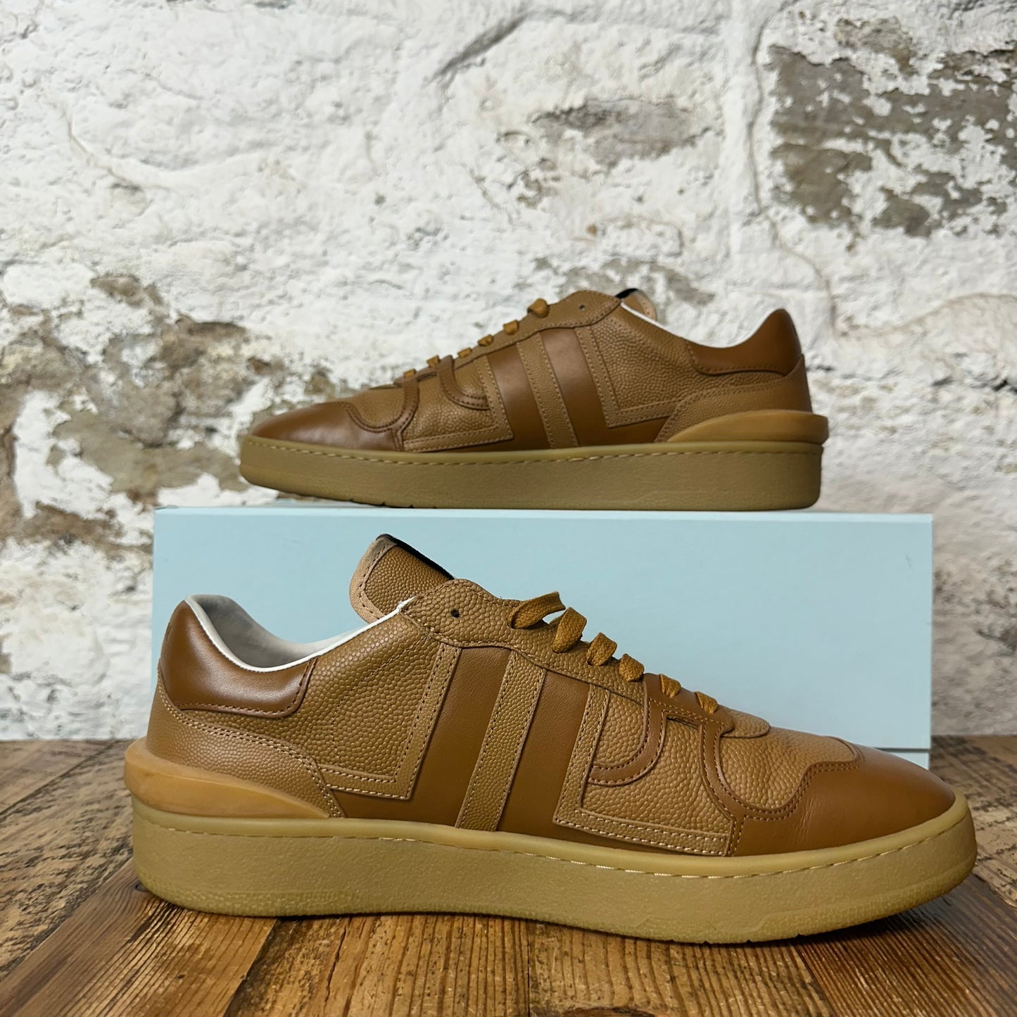 Lanvin Textured Brown Leather Sneaker Sz 11 (44)