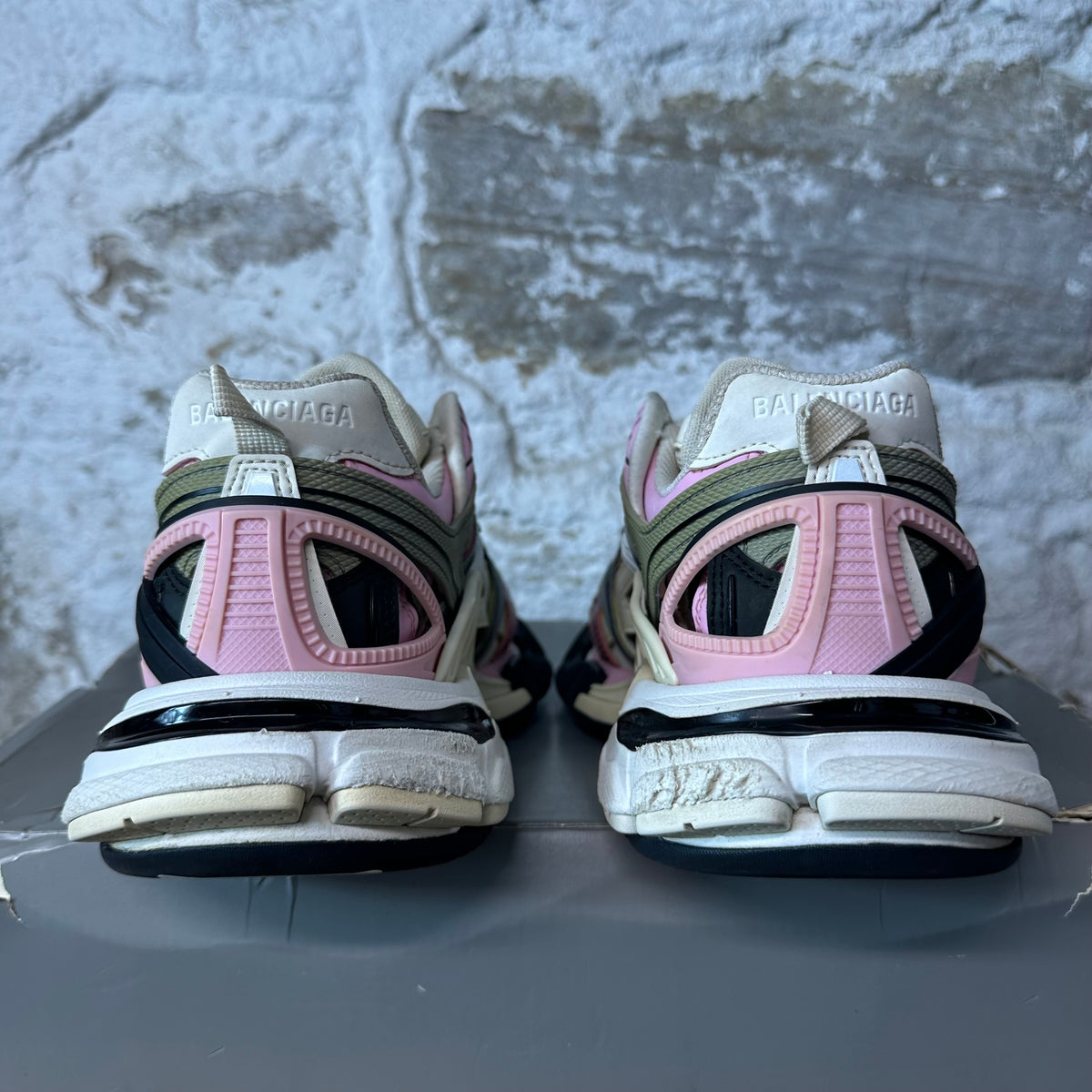 Balenciaga Track 2 Grey Pink Cream Sneaker Sz 6 (38)