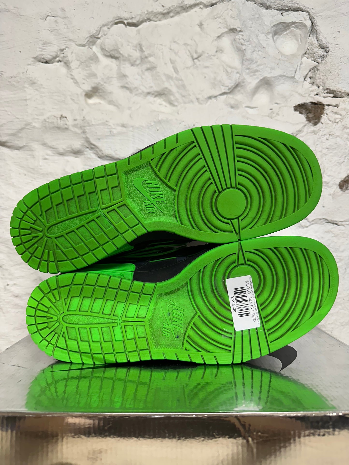 Nike Air Rubber Dunk Off-White Green Strike Sz 13