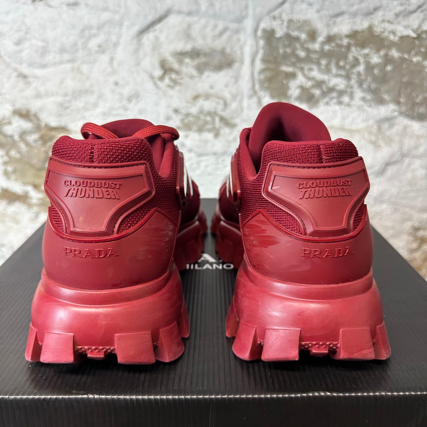 Prada Cloudbust Thunder Maroon Sneaker Sz 8