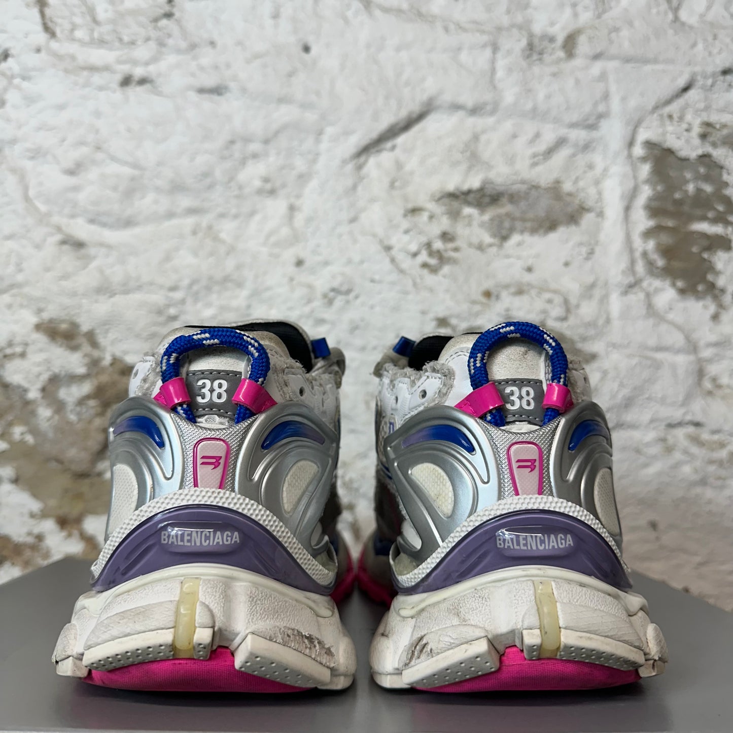 Balenciaga Runner Pink Blue White Sneaker Sz 6 (38)