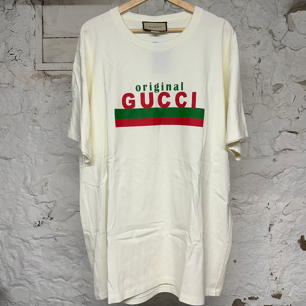 Gucci Original Logo T-shirt Cream Sz XXL