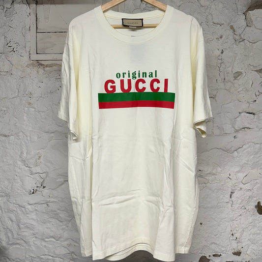 Gucci Original Logo T-shirt Cream Sz XXL