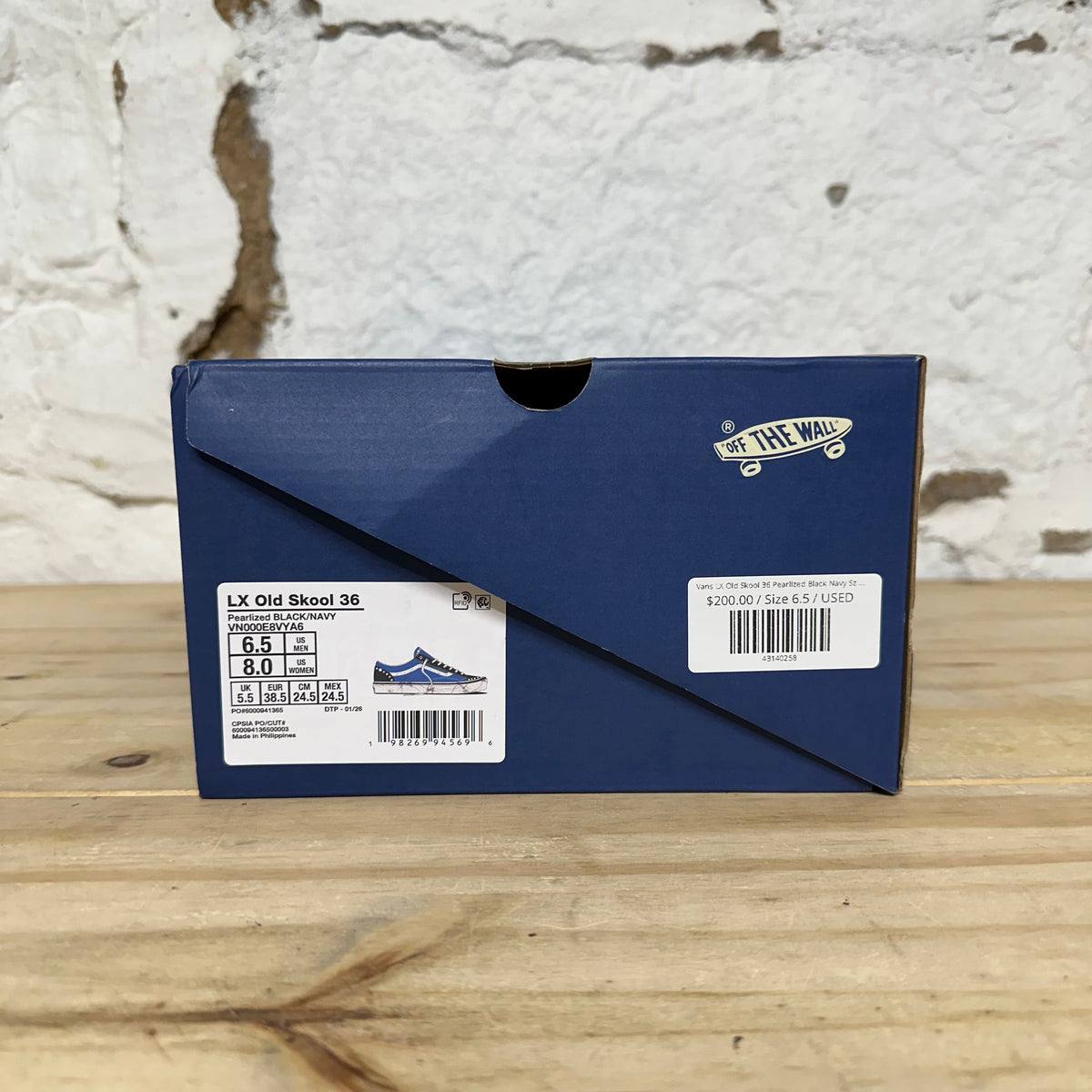 Vans LX Old Skool 36 Pearlized Black Navy Sz 6.5