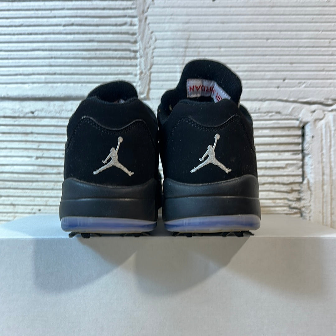 Air Jordan 5 Low Black Metallic Golf Sz 8