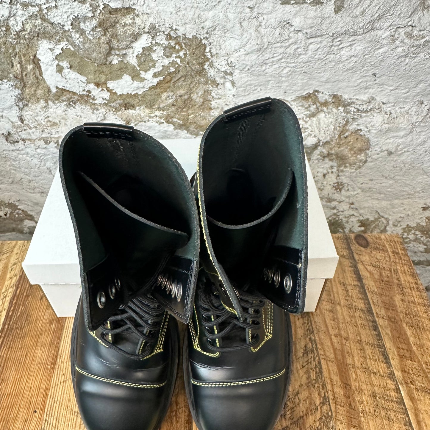 Balenciaga High Black Leather Amphibia Boot Sz 8 (41) No Box