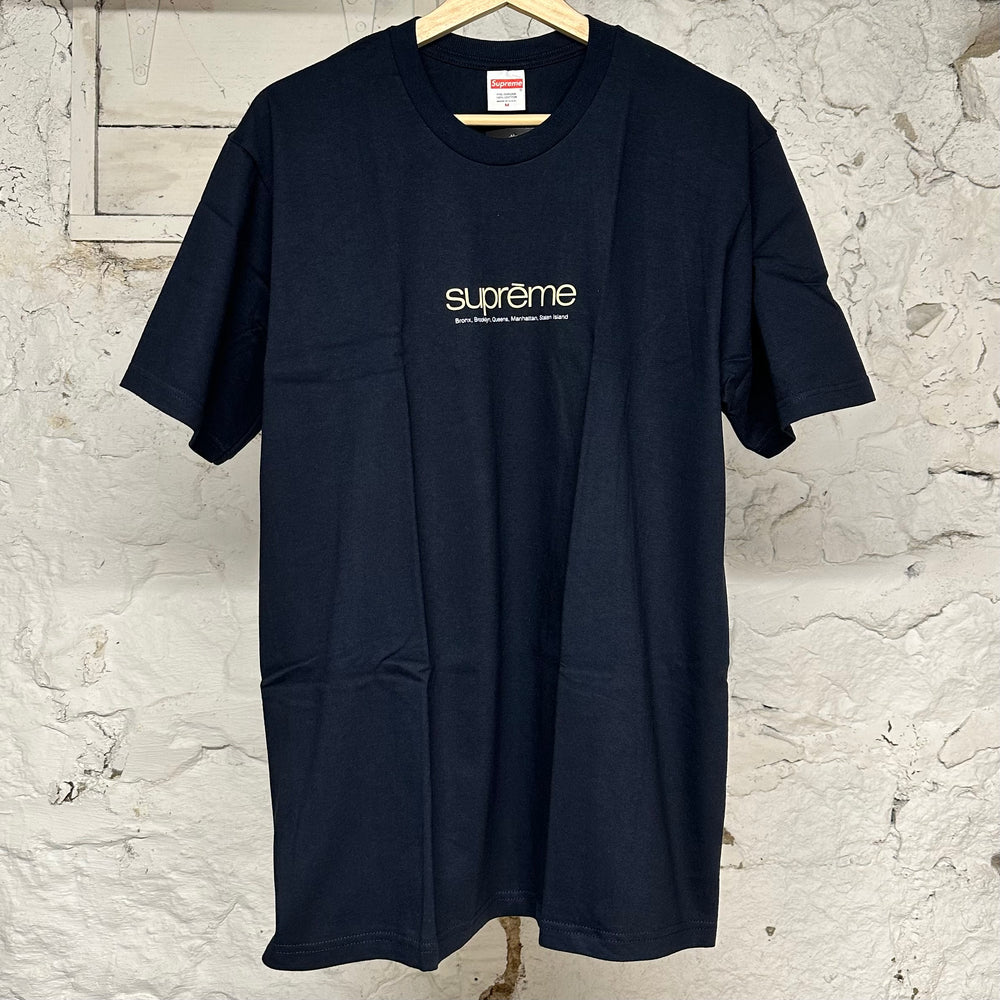 Supreme Cities Navy T-Shirt Sz M DS