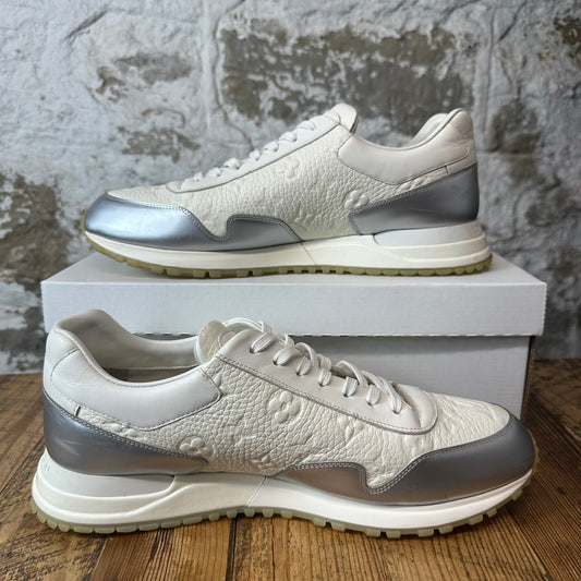 Louis Vuitton White Monogram Silver Runaway Sneaker Sz 11.5 (10LV)