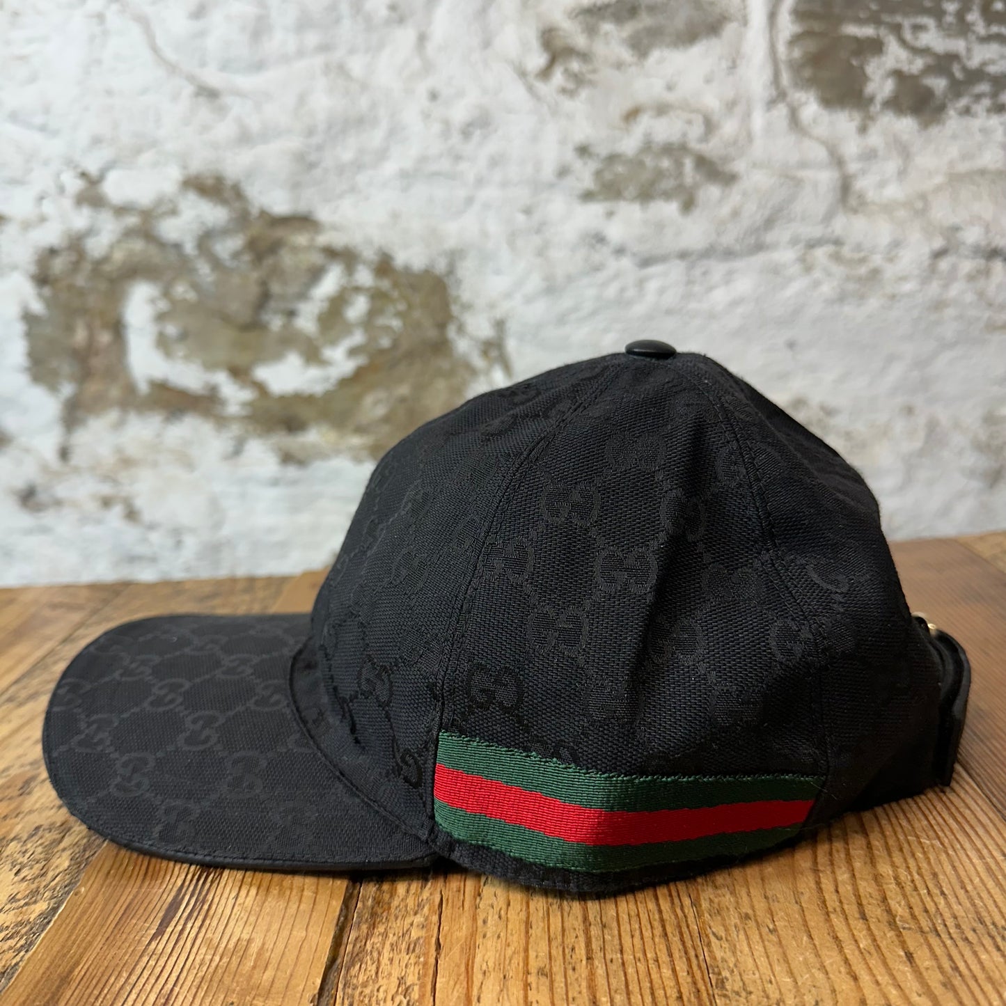 Gucci GG Black Monogram Hat Sz XL
