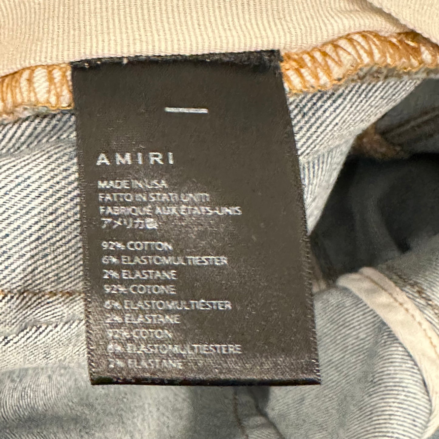 Amiri Multicolor Paisley Blue Denim Jeans Sz 36