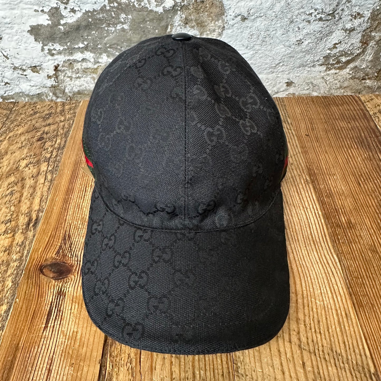 Gucci Black GG Monogram Hat Sz M