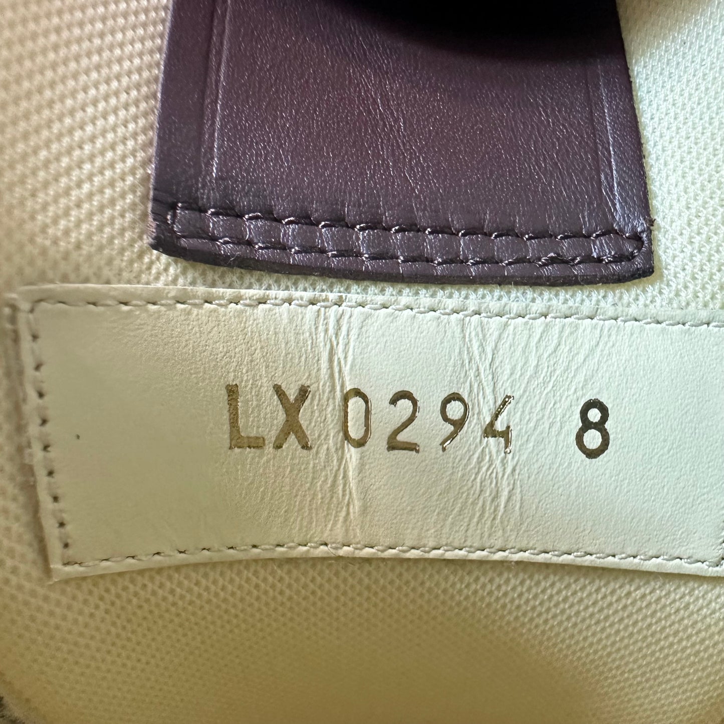 Louis Vuitton Damier Ebene White Cream Trainer Sneaker Sz 9.5 (8LV)