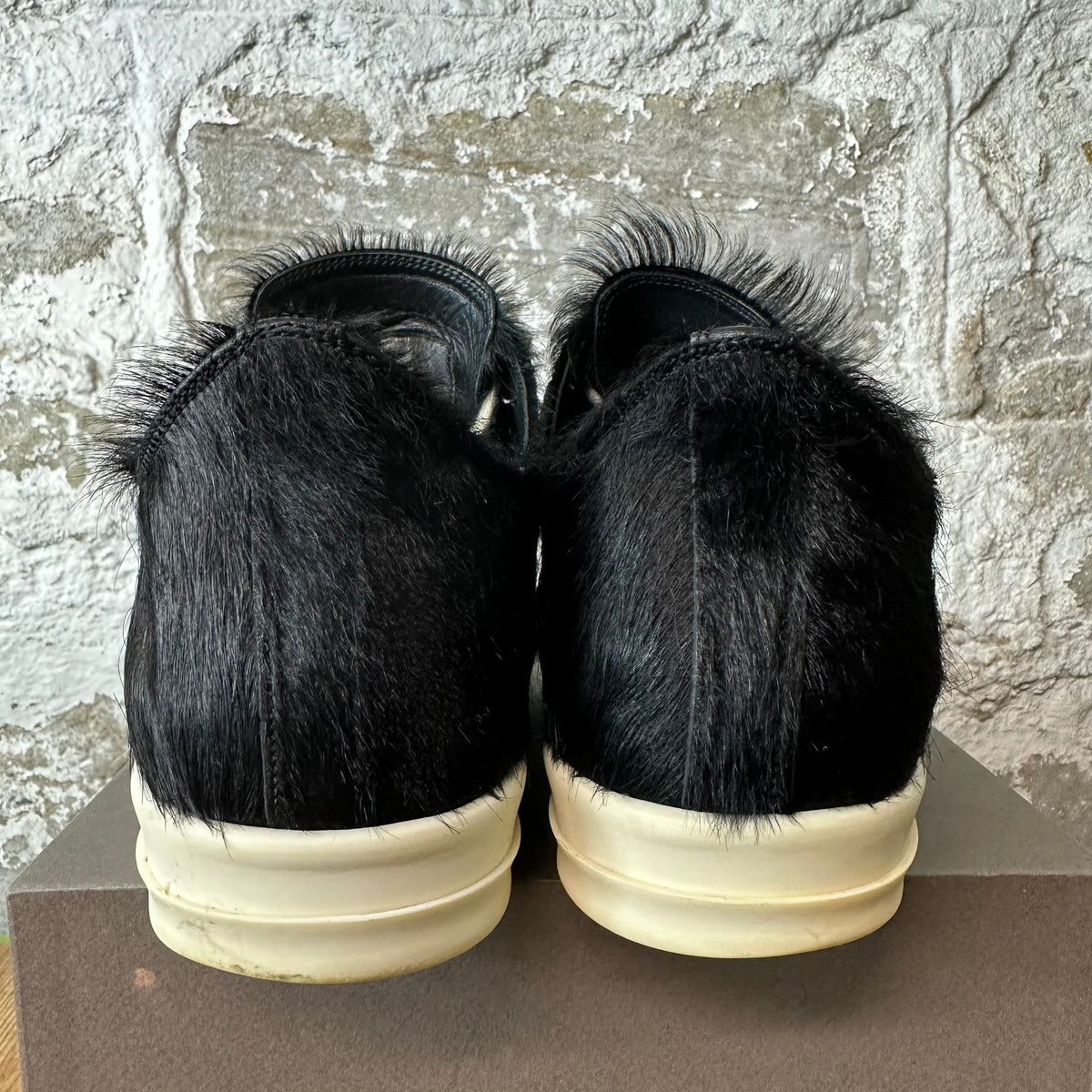Rick Owens Pony Hair Black Milk Sneaker Sz 10 (43)
