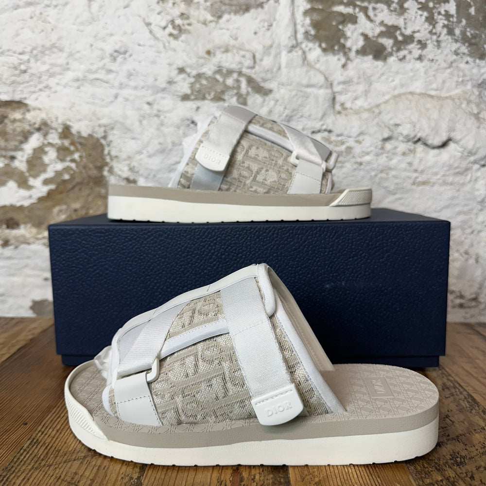 Dior Alpha Oblique White Sandal Sz 6 (38) DS