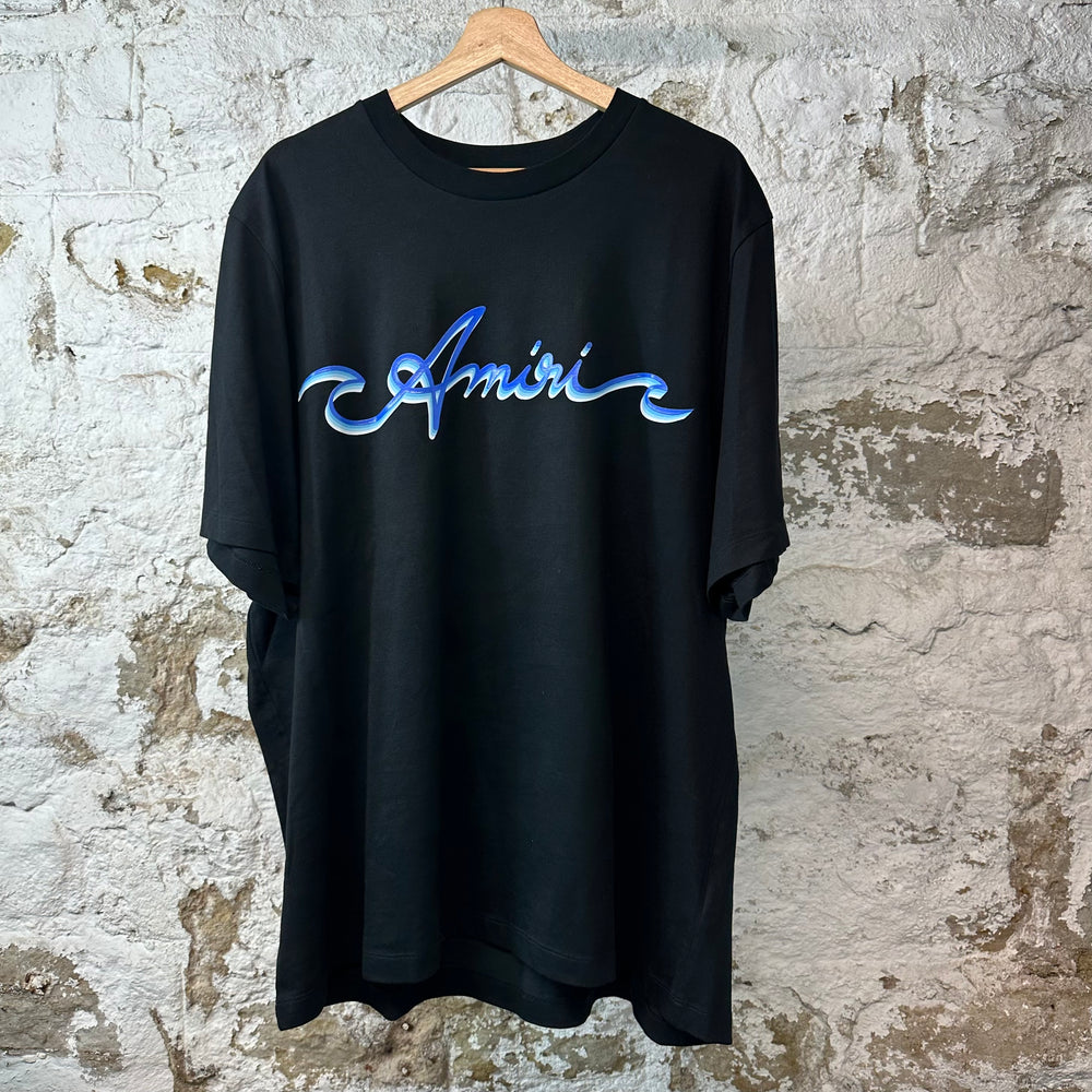 Amiri Gradient Blue Spell T-shirt Black Sz XXL