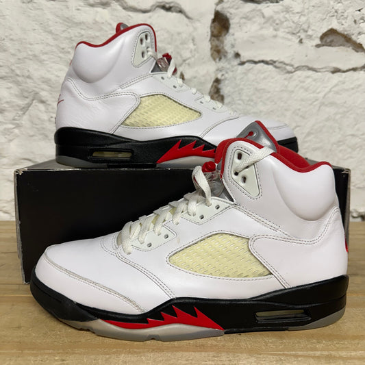 Air Jordan 5 Fire Red Silver Tongue (2020) Sz 10.5