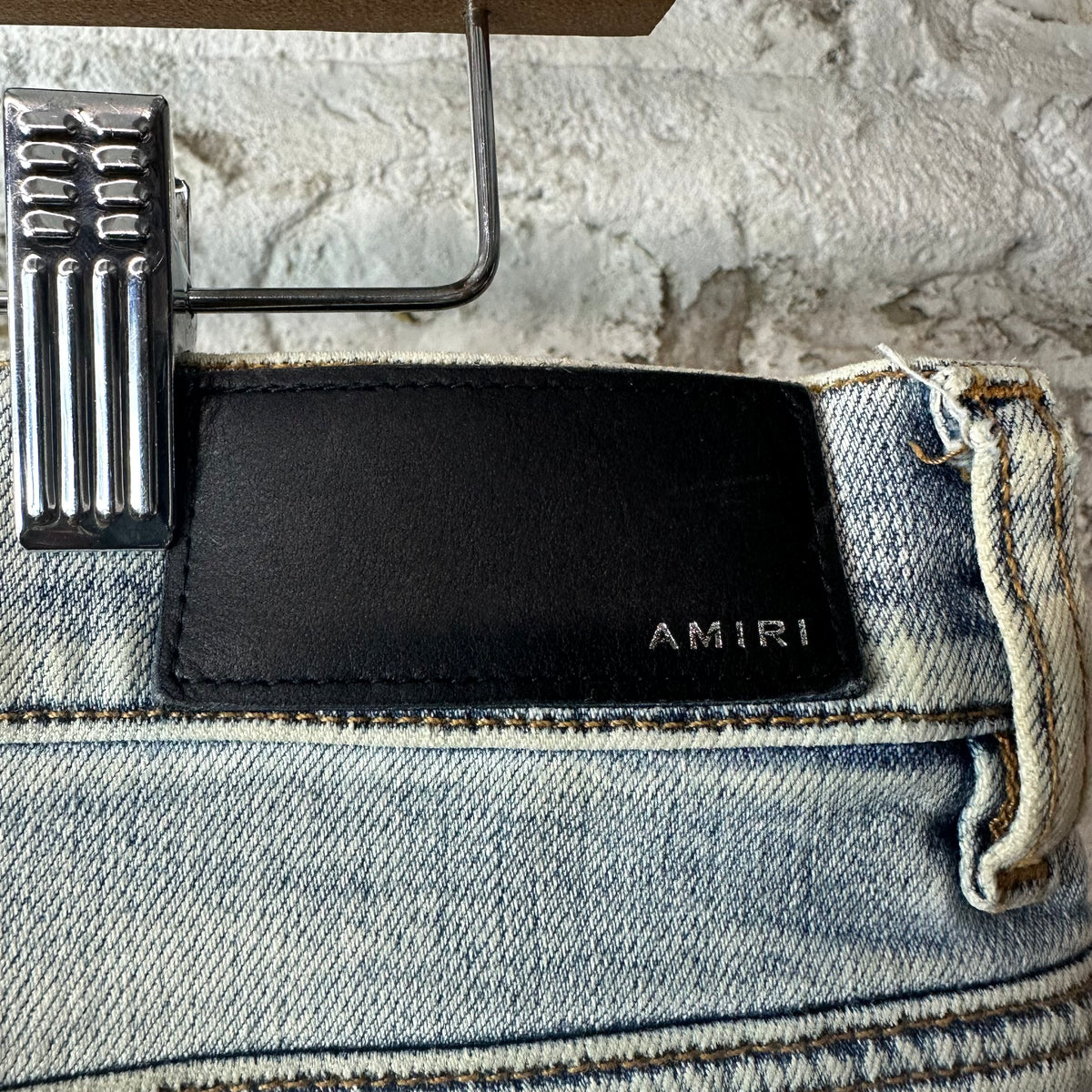 Amiri Plain Washed Blue Denim Jeans Sz 38